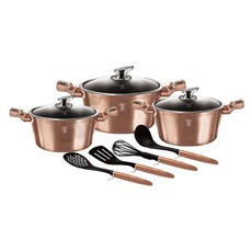 Berlinger Haus 10-Piece Marble Coating Cookware Set - Rose Gold Edition