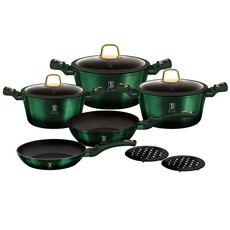 Berlinger Haus 10-Piece Titanium Coating Cookware Set - Emerald Collection