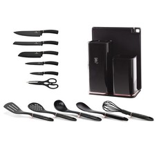 Berlinger Haus 13 Piece Knife Set with Stand and Kitchen Tools - i-Rose