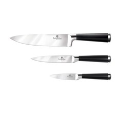 Berlinger Haus 3-Piece Stainless Steel Knife Set - Black Royal Line