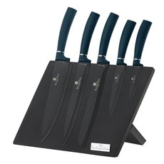 Berlinger Haus 6 Piece Knife Set with Magnetic Stand - Aquamarine Edition