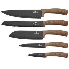 Berlinger Haus 6-Piece Forest Line Knife Set with Stand - Light Brown