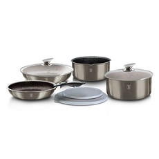 Berlinger Haus 8-Piece Marble Coating Cookware Set - Carbon Edition