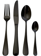 Black Stainless Steel Cutlery Set by Kitchen Kult - 4 Pieces