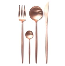 Dubai Titanium Plated 16 Piece Cutlery Set - Rose Gold