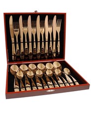 Essentials - Aurum 24 Piece Cutlery Set - Bronze