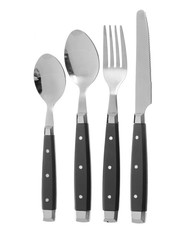 Essentials Black Classic Handle Cutlery Set - 16 Piece