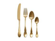 Maxwell and Williams Chester 16pc Cutlery Set 18/10 S/Steel - Brushed Gold