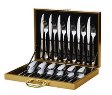 Olive Tree - 24-Piece Stainless Steel Cutlery Set