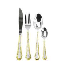Royalty Line 72 Piece Mirror Finish Cutlery Set - Old Dutch Gold Style (g1)