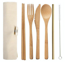 TAO Portable Bamboo Kitchen Cutlery Set