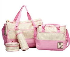 5 Piece Baby Changing Diaper Nappy Bag Mummy Mother Handbag Multifunctional