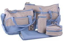 Multifunctional Baby Diaper Handbag Set 5 Piece - Blue
