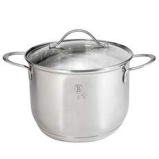 Berlinger Haus 26cm Stainless Steel Stock Pot with Lid - Silver Jewellery