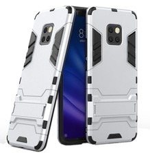 2-in-1 Hybrid Dual Shockproof Stand Case for Huawei Mate 20 Pro Silver