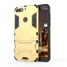 2-in-1 Shockproof Stand Case for Huawei Y7 2018 - Gold