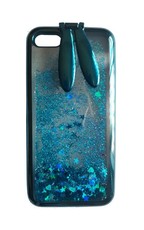 Bunny Floating Stars & Hearts Cover For Apple iPhone 7 - Blue