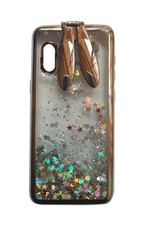 Bunny Floating Stars & Hearts Cover For Apple iPhone X - Silver