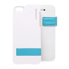 Capdase Sider Belt Cover for iPhone 5 & 5s - White & Turquoise