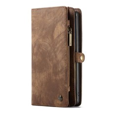 Detachable Magnetic Leather Phone Case & Wallet for Samsung Note 10+ - Brown