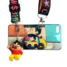 DHAO-Crayon Shin-chan Silicone Cellphone Case With Lanyard - iPhone6Plus