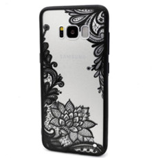Funki FIsh Floral Lace Henna Cover for Samsung Galaxy S9 - Black