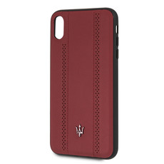 Maserati - Granlusso Crafted Hard Case Burgundy for iPhone XS MAX
