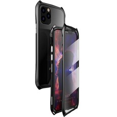 Metal Magnetic Double Sided Tempered Glass Case for iPhone 11 Pro Max