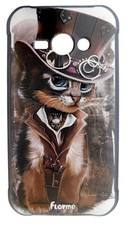RedDevil Samsung J1 Ace Protective Fashion Back Cover - Cat with Tophat