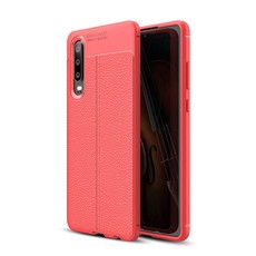 Ventilation Armor Rubber Gel Back Case for Huawei P30 Red