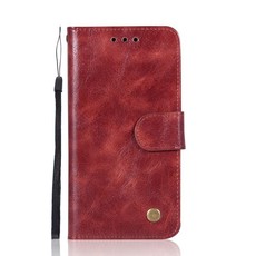 Vintage Faux Leather Flip Case for Apple iPhone XR Brown