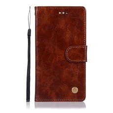 Vintage Faux Leather Shockproof Case for Sony Xperia XA2 Brown