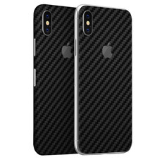 Wripwraps Black Carbon Fibre Skin for iPhone XS - Double Pack