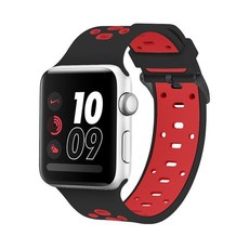 Killerdeals 42mm Silicone Strap for Apple Watch - Black & Red