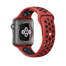Killerdeals 42mm/44mm Silicone Strap for Apple Watch - Black & Red