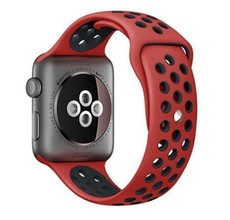 Killerdeals Silicone Strap for 38mm Apple Watch - Black & Red