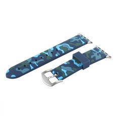 Killerdeals Silicone Strap for 38mm Apple Watch - Navy & Blue Camo