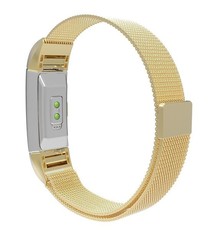 Milanese Loop Band for Fitbit Charge 2 - Gold (Size: S/M)