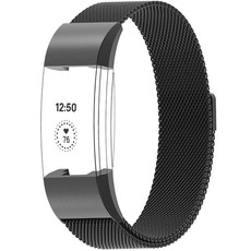 Milanese Loop for Fitbit Charge 2 - Black (Size: M/L)
