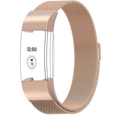 Milanese Loop for Fitbit Charge 2 - Rose Gold (Size: M/L)