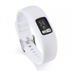 TUFF-LUV Silicone Gel Watch Strap for Garmin Vivofit 4 Strap - White