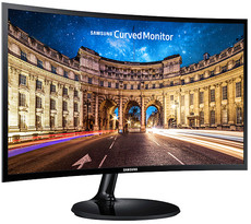 Samsung - S24F390 Curved 23.5 inch LED Monitor - Glossy Black