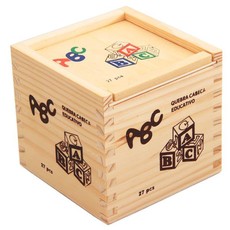 27 Piece ABC Wooden Alphabet Blocks For Block Printing Toy