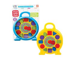 Bulk Pack x 2 Baby Toy Edu play/learn Shape Sort Clock