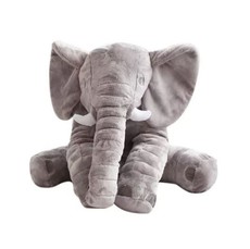 Iconix Stuffed Elephant Plush Pillow - Grey
