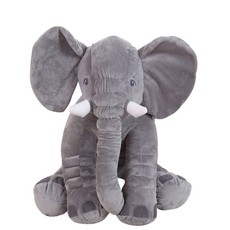 Plush Elephant Soft Appease Elephant Playmate Calm Doll Baby Toy - Grey