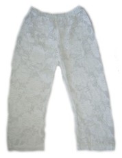 Baby Headbands Lace Leggings/Lace Pants - White