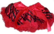 Baby Headbands Pettiskirt Princess Style - Red & Black Stripes (Size: 0-2 Years)