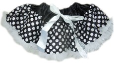 Baby Headbands Pettiskirt Princess Style - White & Black Blocks (Size: 0-2 Years)