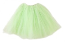 Long Fluffy Tulle Tutu Skirt in Color Green
